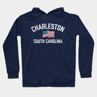 Charleston South Carolina SC Patriotic USA Flag Vintage Hoodie